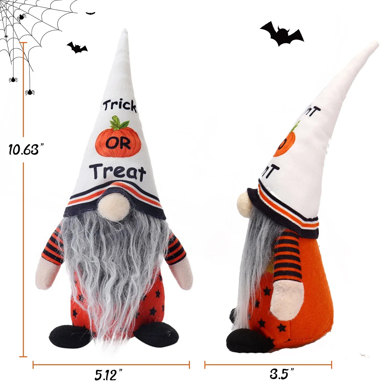 Set of 2 Halloween Gnome Plush Doll S8286