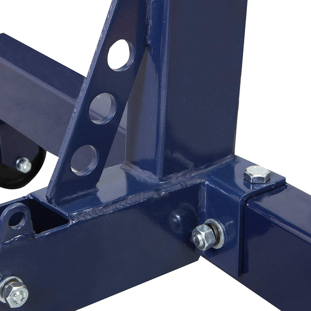 3/4 Ton Steel Rotating Engine Stand with Folding Frame, Blue V400