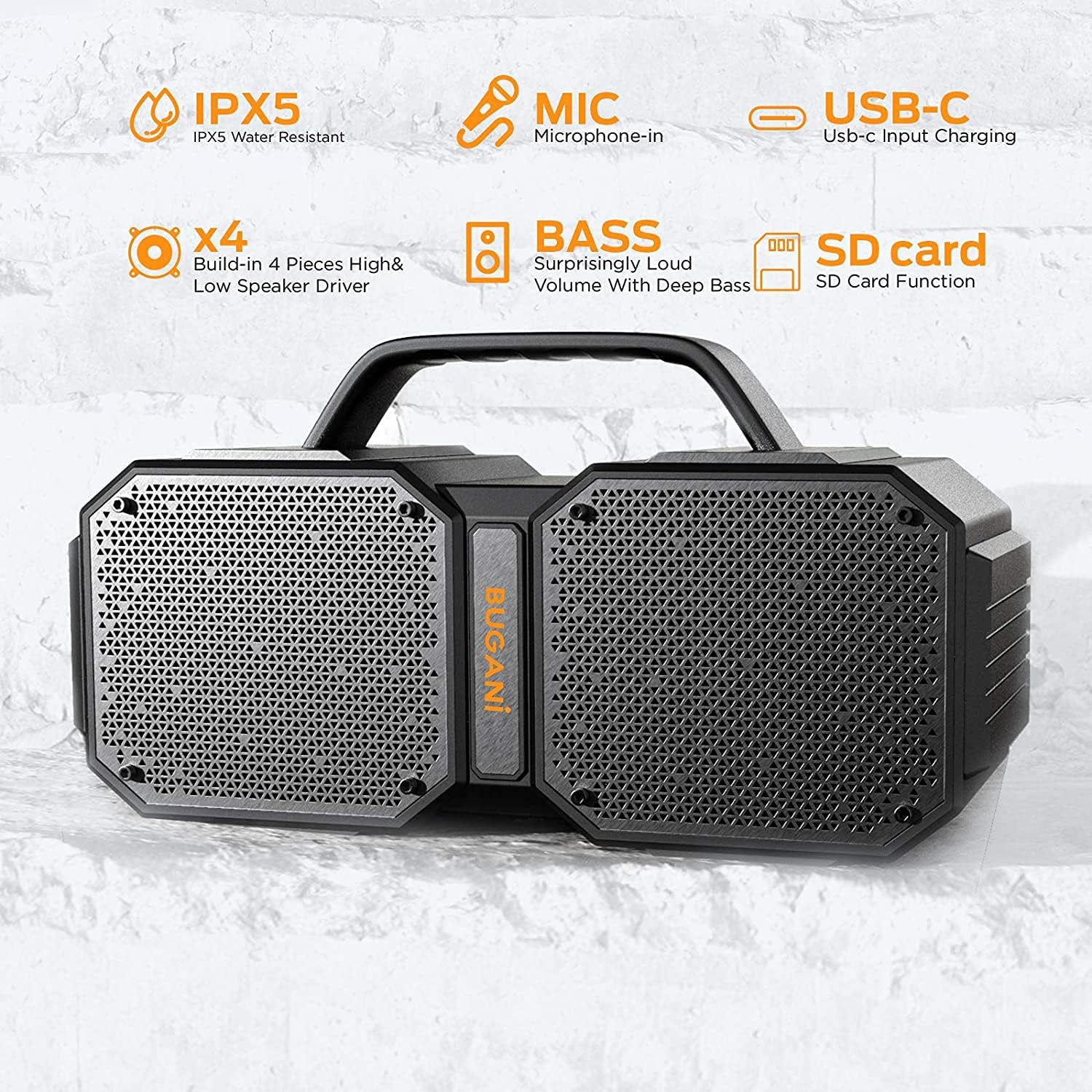 50W Portable Outdoor Bluetooth Speaker with Power Bank C5708