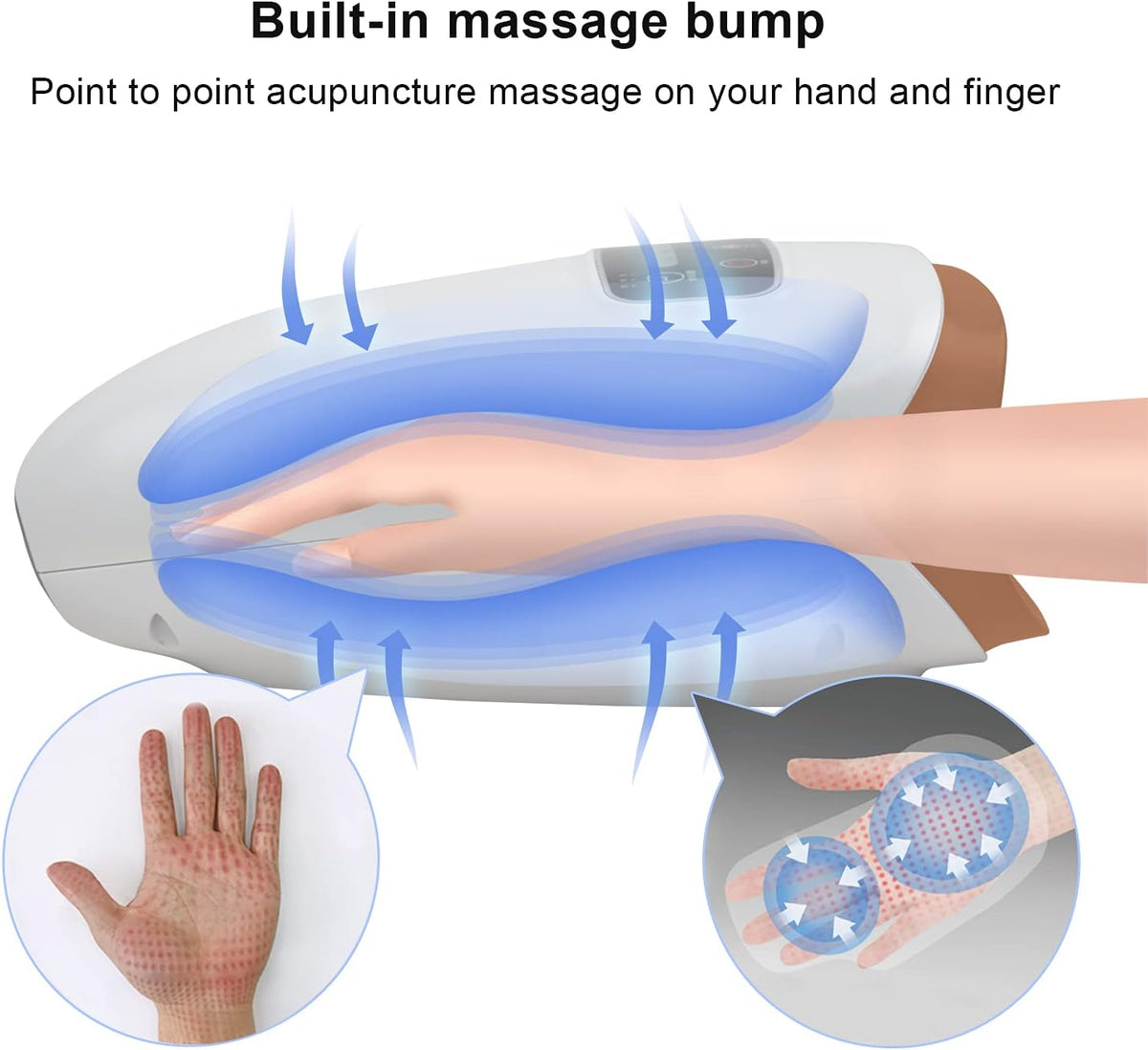 Cordless Electric Hand Massager with Heat and Air Compression M497