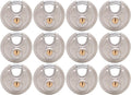 Stainless Steel Disc Padlock, Same Key Open, 2-3/4" (70mm), 12 G219826
