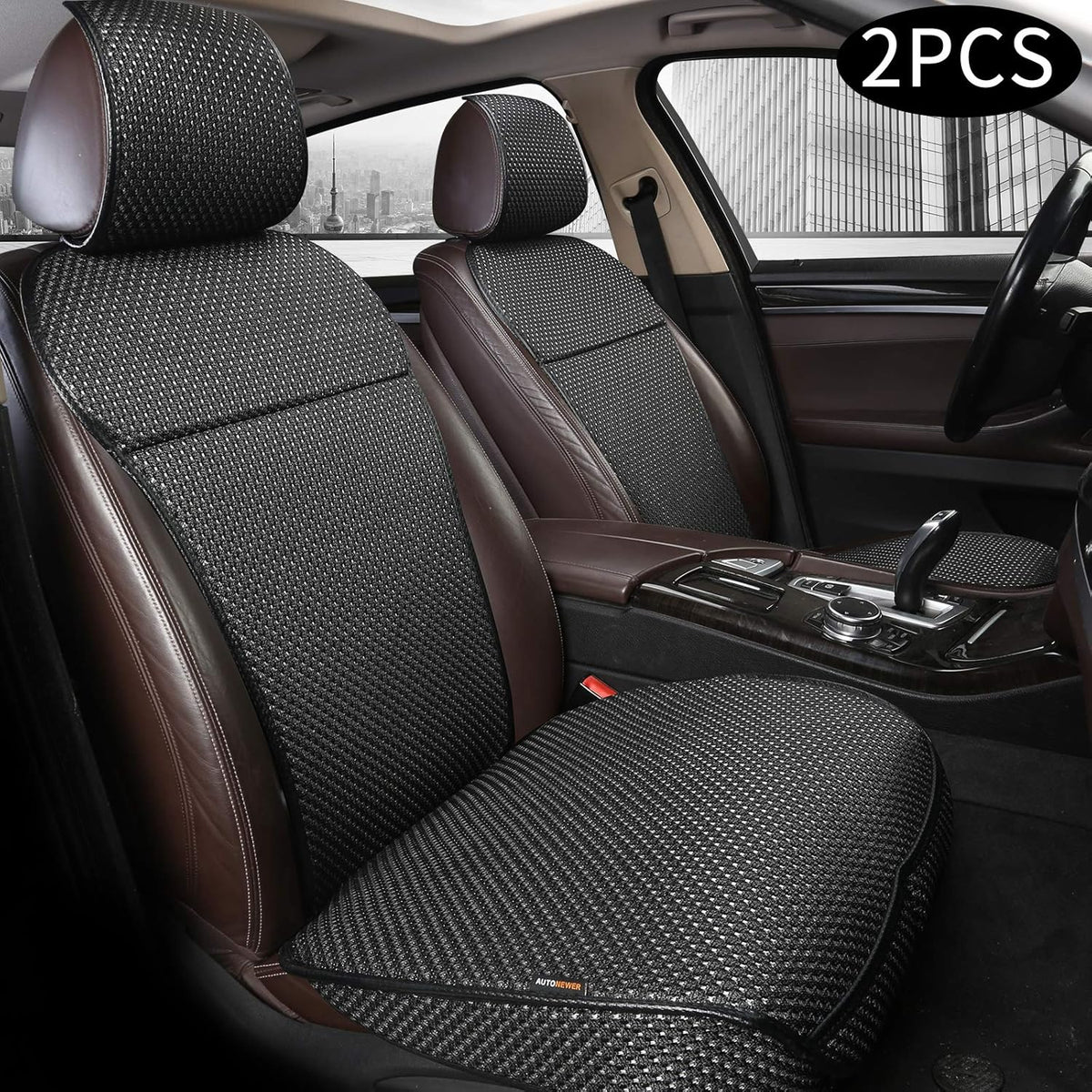 Black+Grey Universal Car Seat Cover Q9366