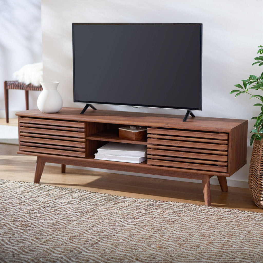 Walnut 2-Shelf Media Stand Y28241