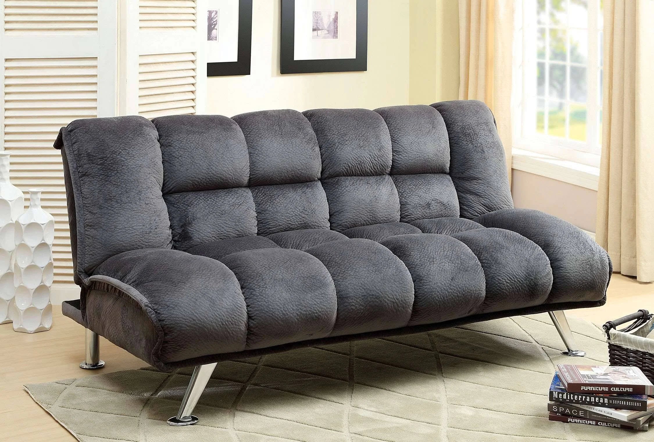 Gray Futon Sofa R5723