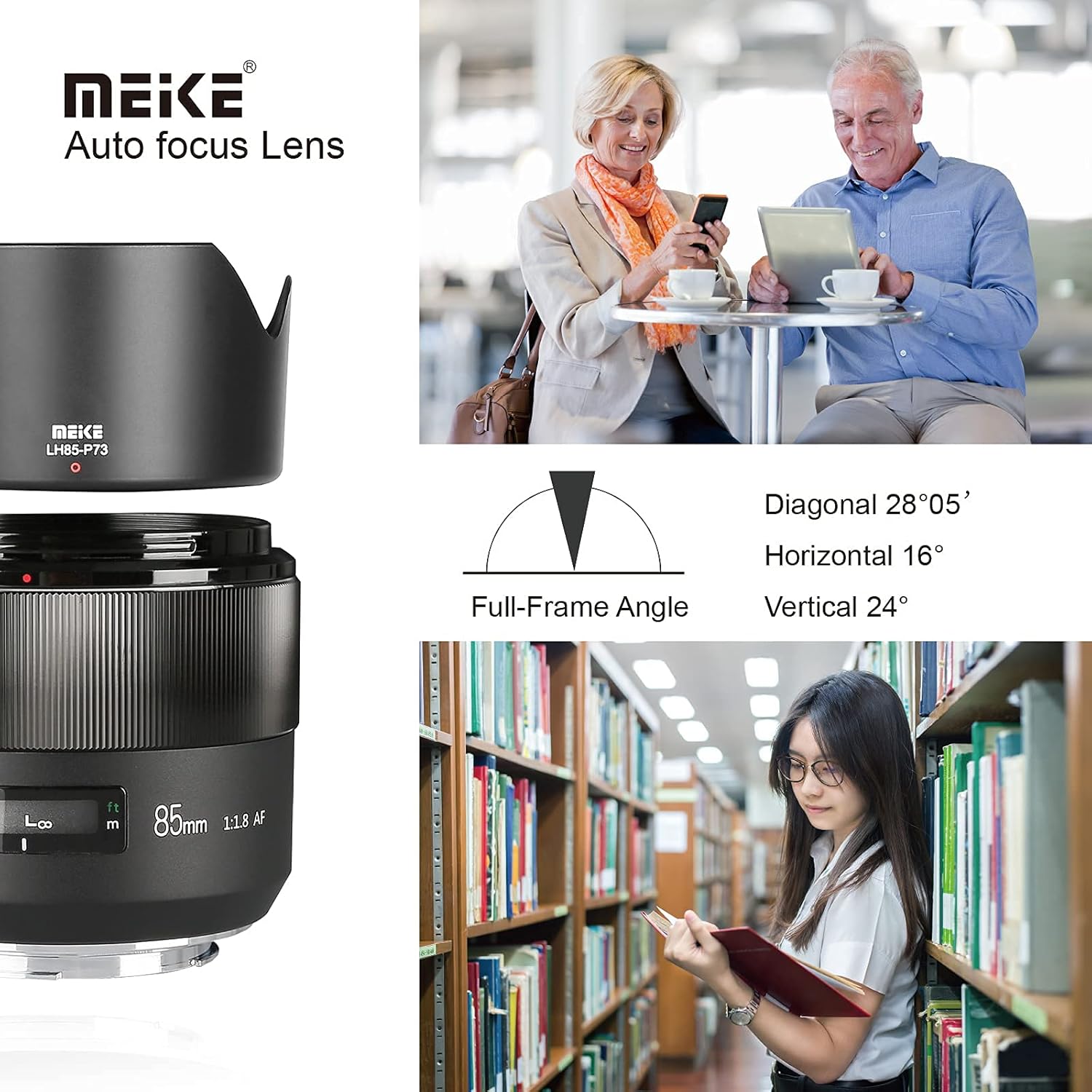 85mm F1.8 Full Frame Auto Focus Lens for EF Mount Digital SLR Cameras A8168