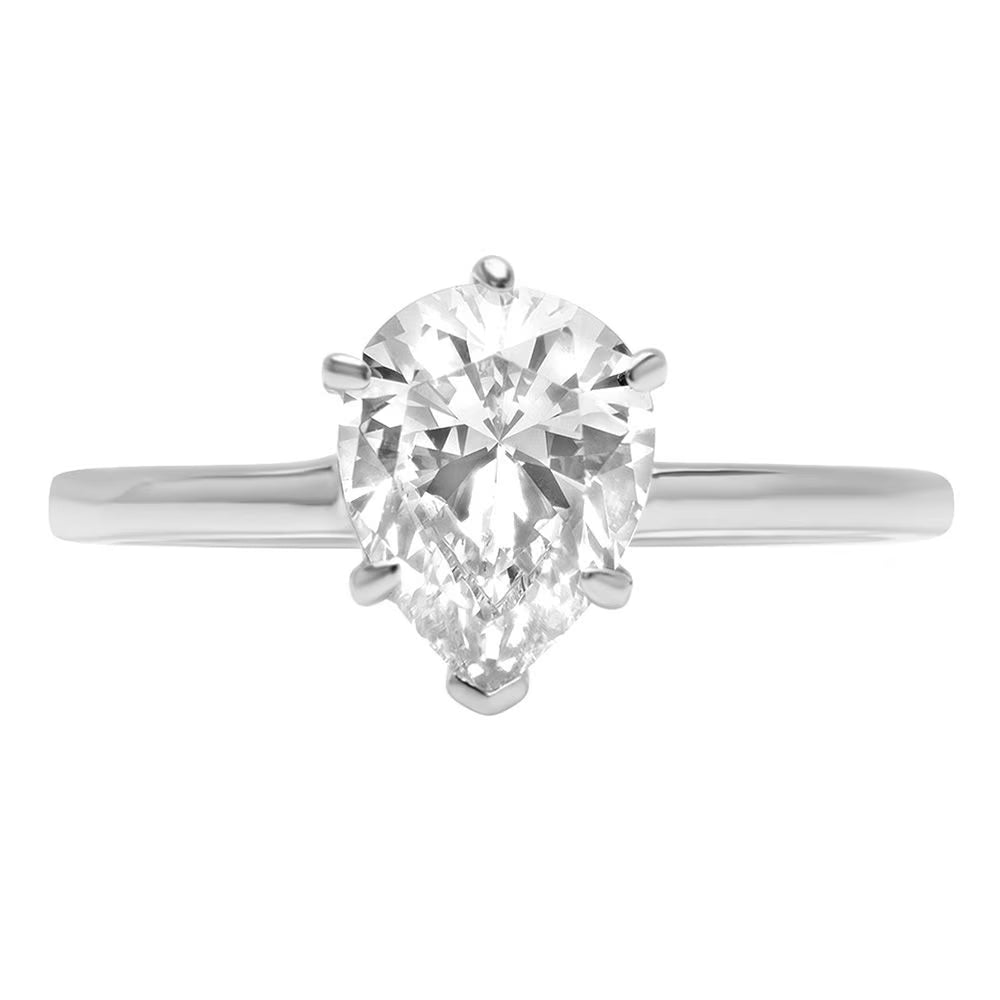 14K White Gold Solitaire Engagement Ring Z948679