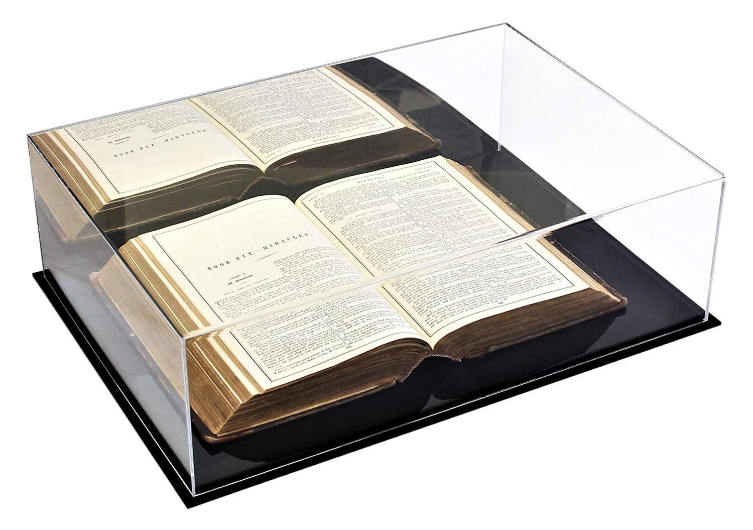 Clear Acrylic Book Display Case with Wall Mount I347025