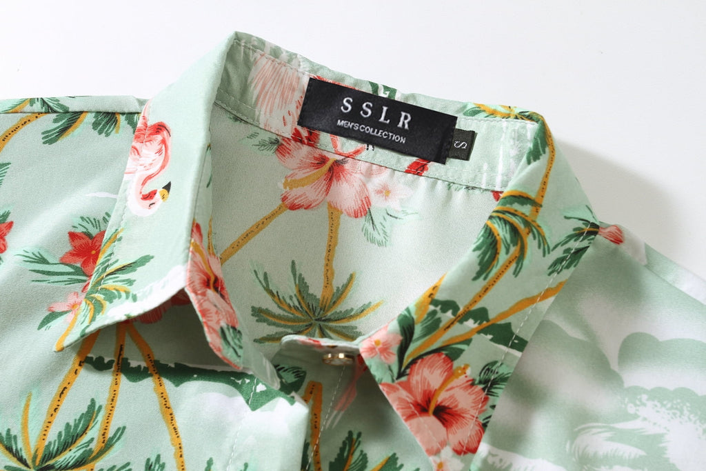 Hawaiian Shirt Short Sleeve Button Down Shirt A812