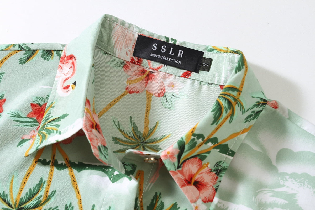 Hawaiian Shirt Short Sleeve Button Down Shirt A812