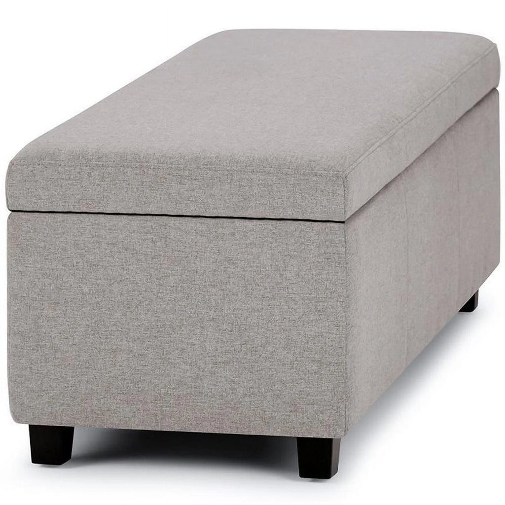 Solid Wood Storage Bench in Cloud Gray G34628