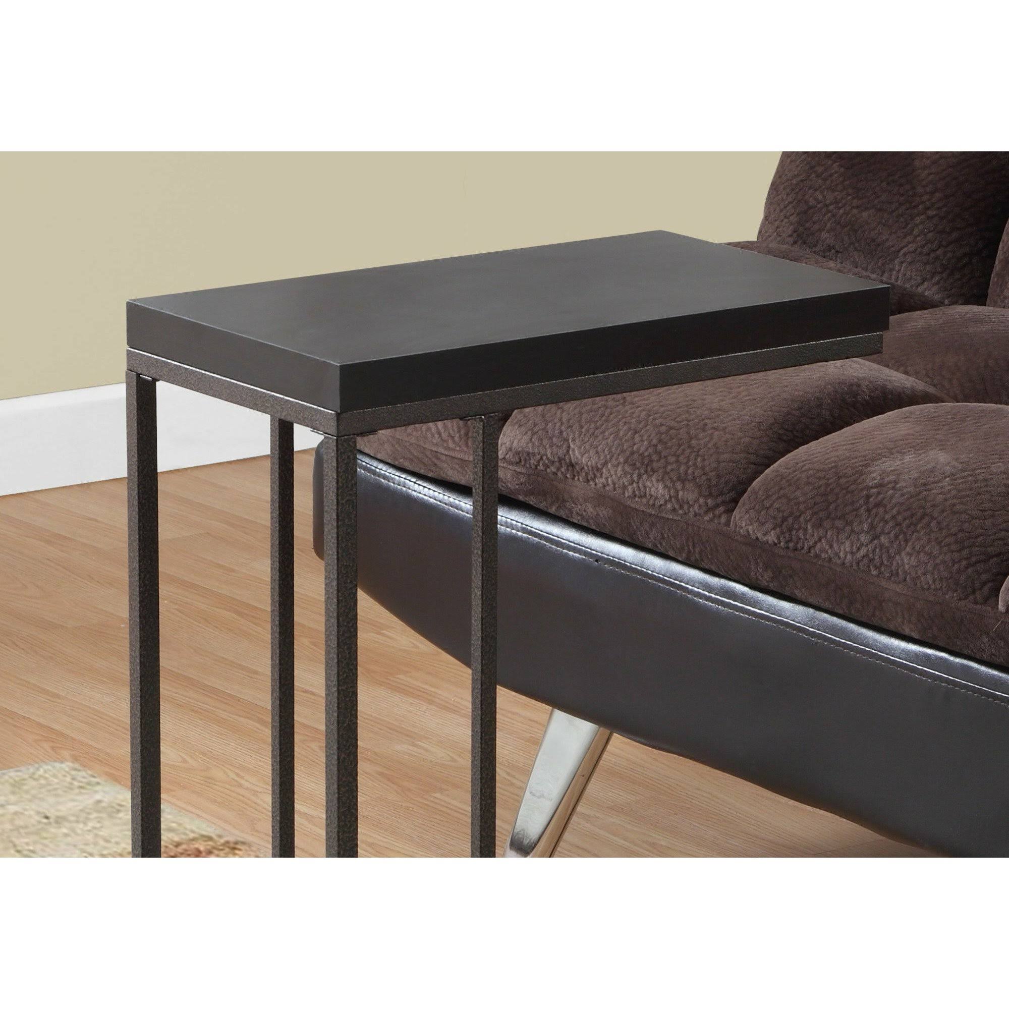 Cappuccino Particle Board Metal Accent Table R23274