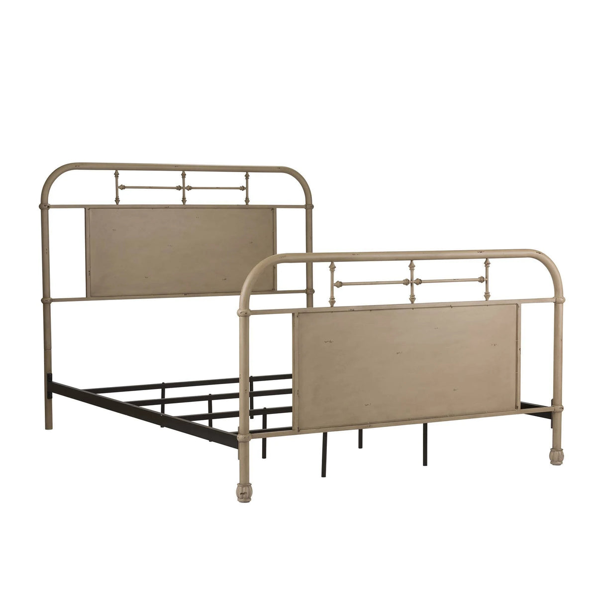 Cream Metal Bed R964