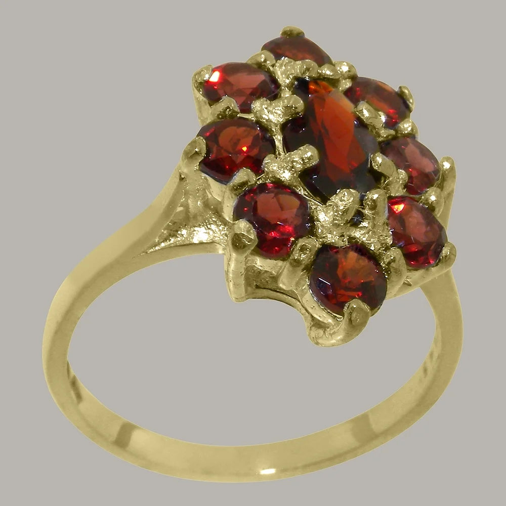9k Yellow Gold Garnet Statement Ring P5035
