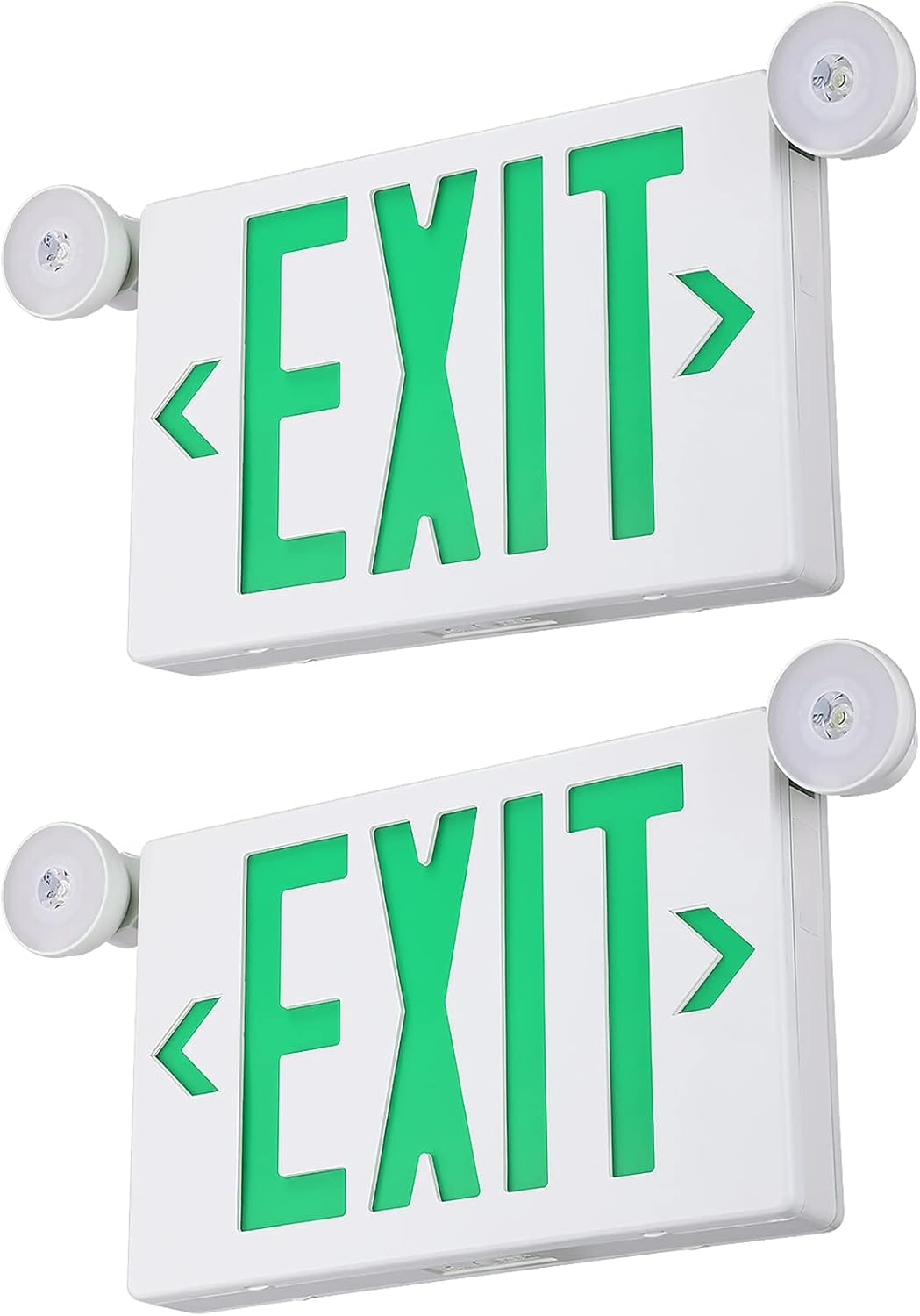 Black Exit Sign with Emergency Lights, Pack of 2 I783