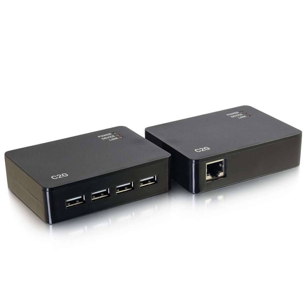 4 Port USB 2.0 Over Cat5/Cat6 Extender up to 150ft O1861