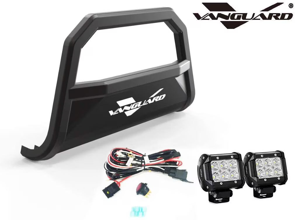 Black Powdercoat Bull Bar with 2.5in Cube LED Kit X63566