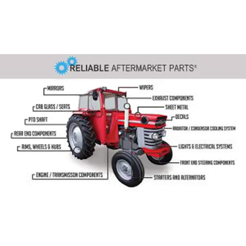 Tractor Fabric Seat Assembly Kit with Arms C242