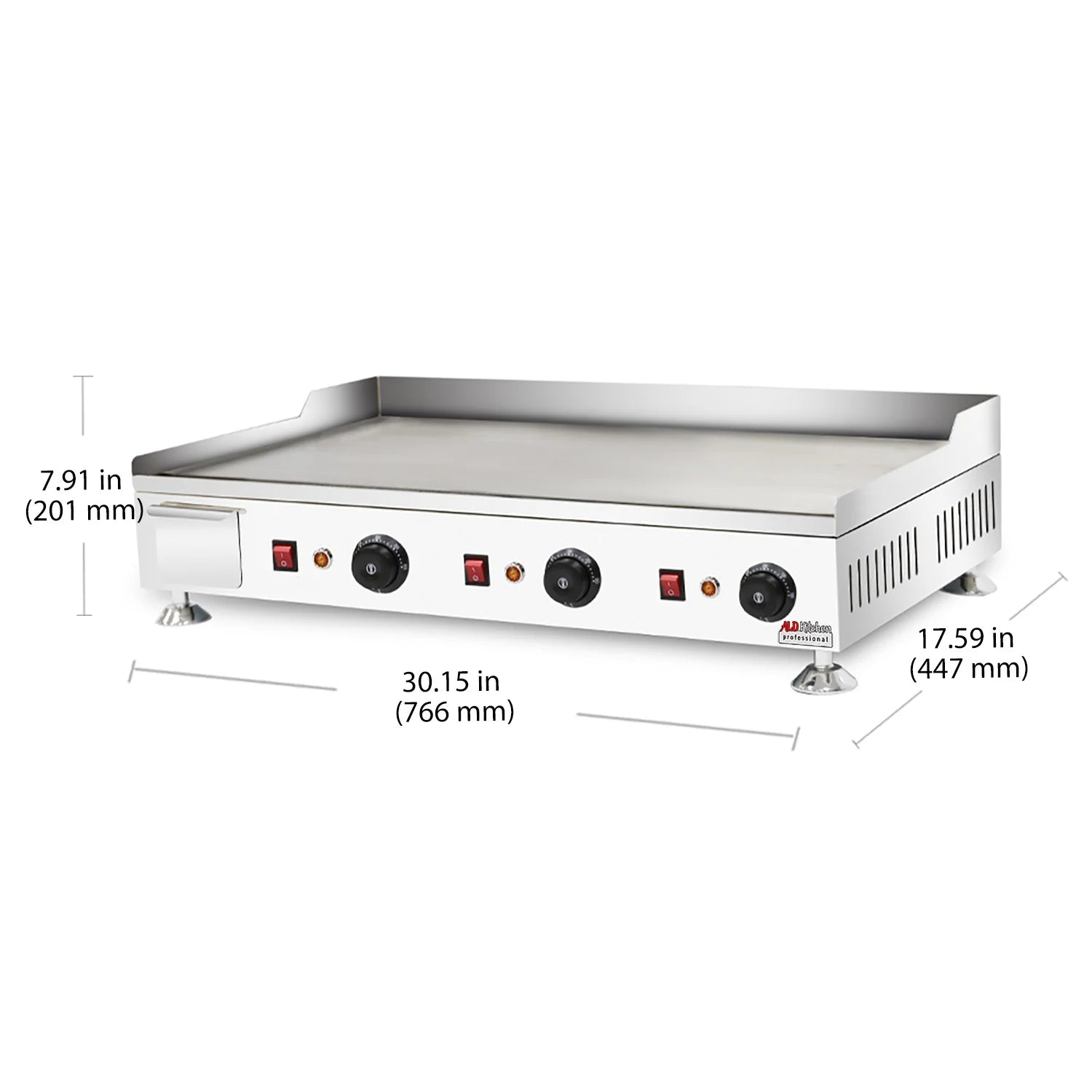 Flat Top Griddle with Three Thermostats Y49969