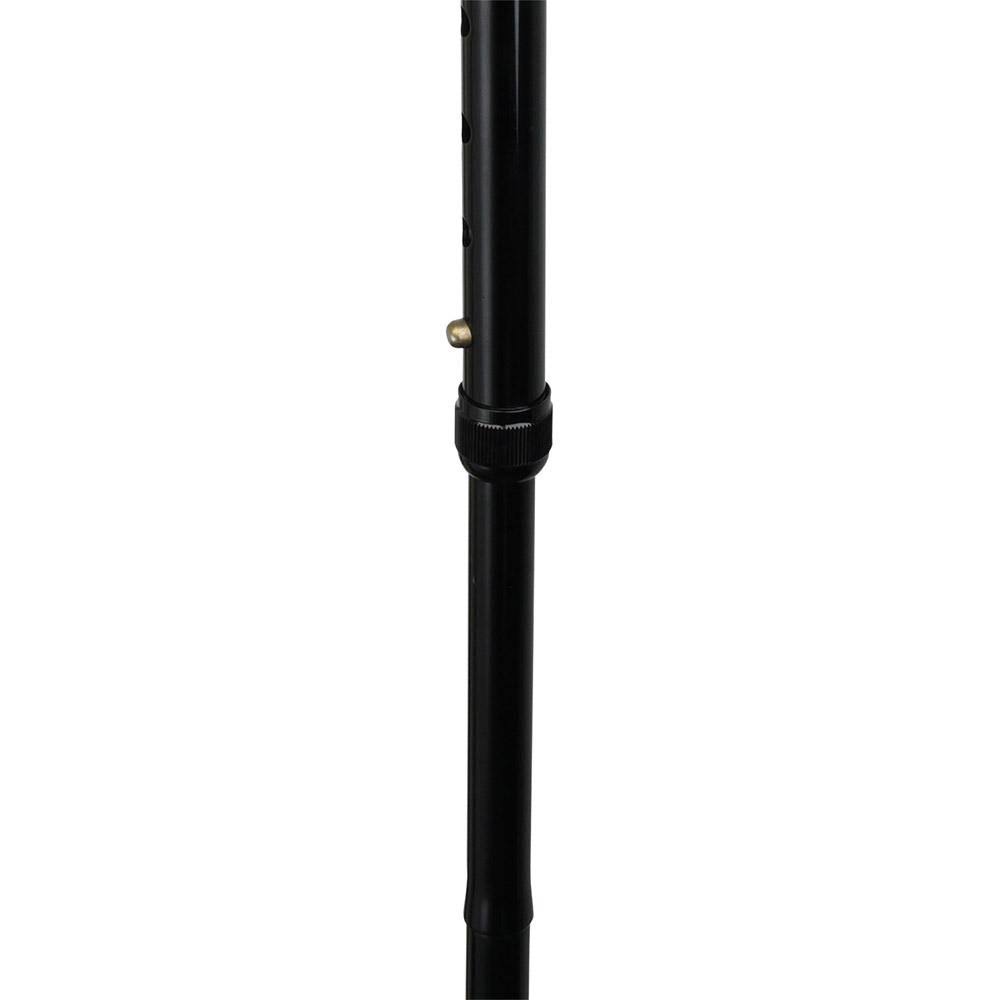 Chrome Plated Slim Line Walking Cane with Folding, Adjustable Black Aluminum Shaft R879154