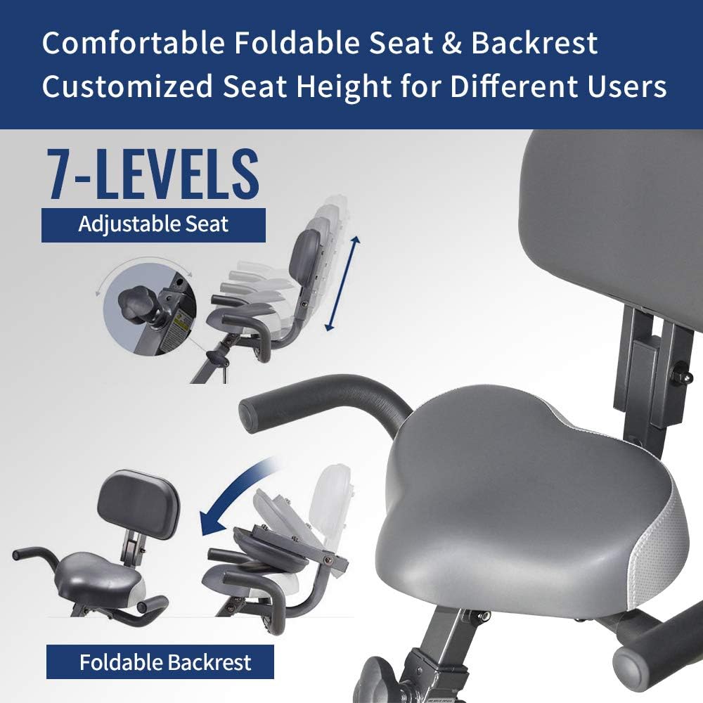 Folding Exercise Bike with LCD Monitor K510