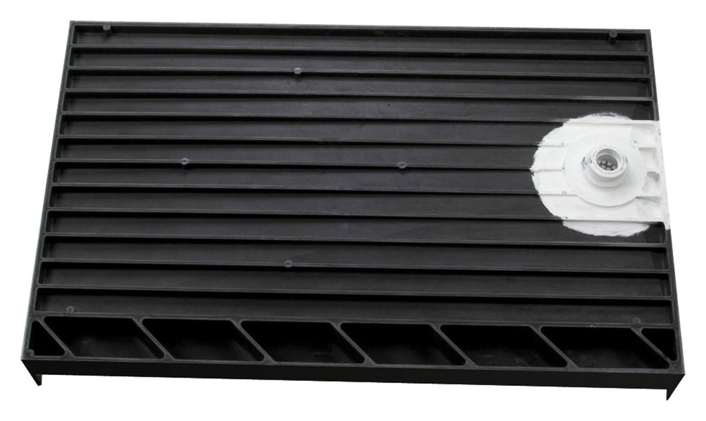 Black Single Curb Shower Pan with Left Drain J201