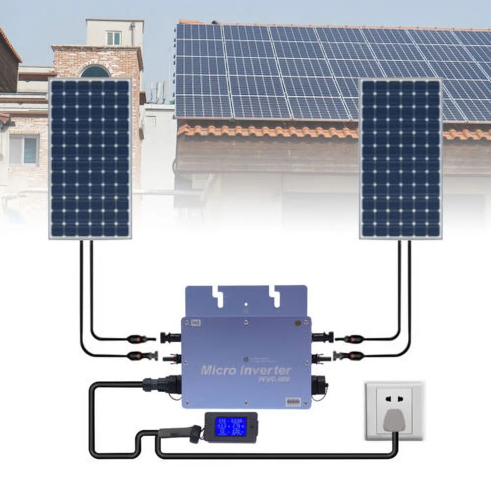 600W 110V Solar Micro Inverter Grid Tie MPPT Pure Sine Wave Waterproof D995