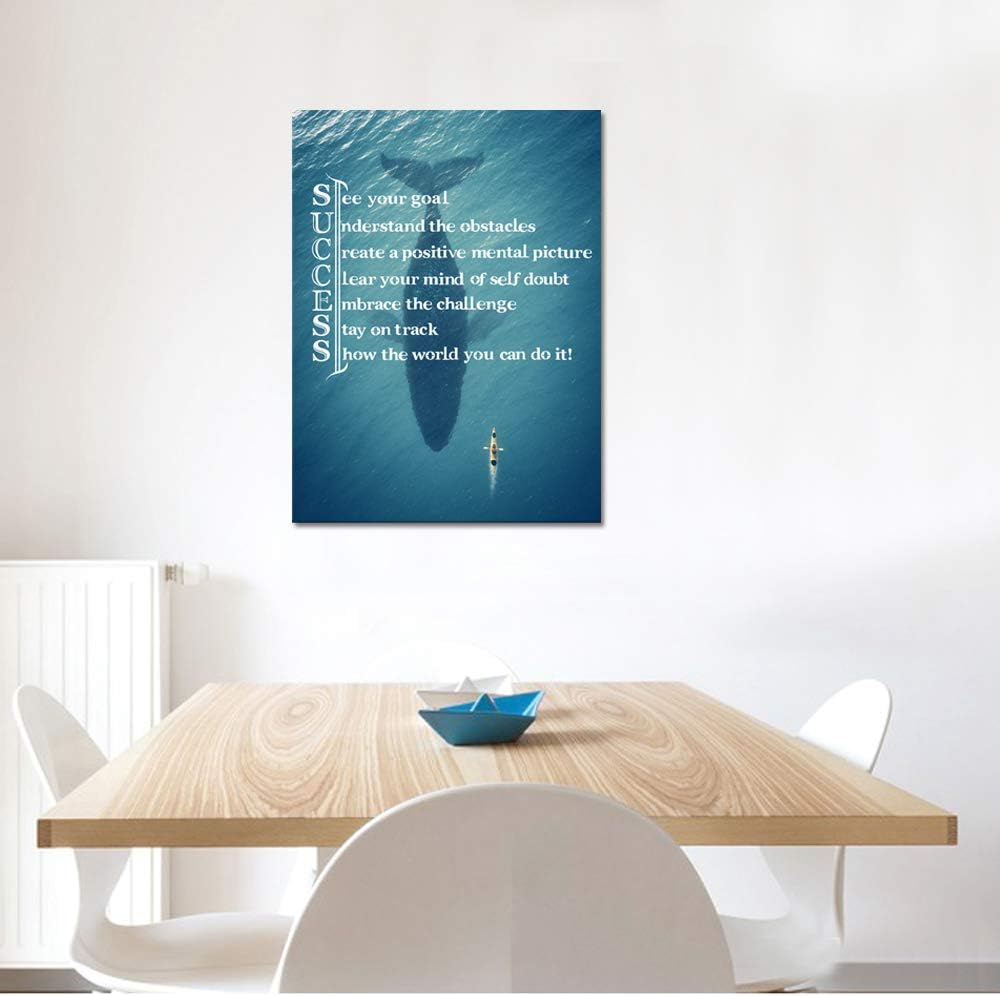 Large Inspirational Canvas Prints with Black Floater Frame J39210