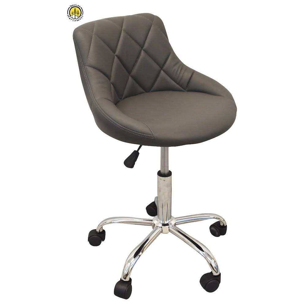 Gray Adjustable Rolling Stool D929502