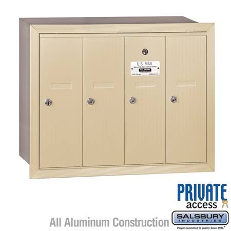 Recessed Bronze 4 Door Mailbox U175107