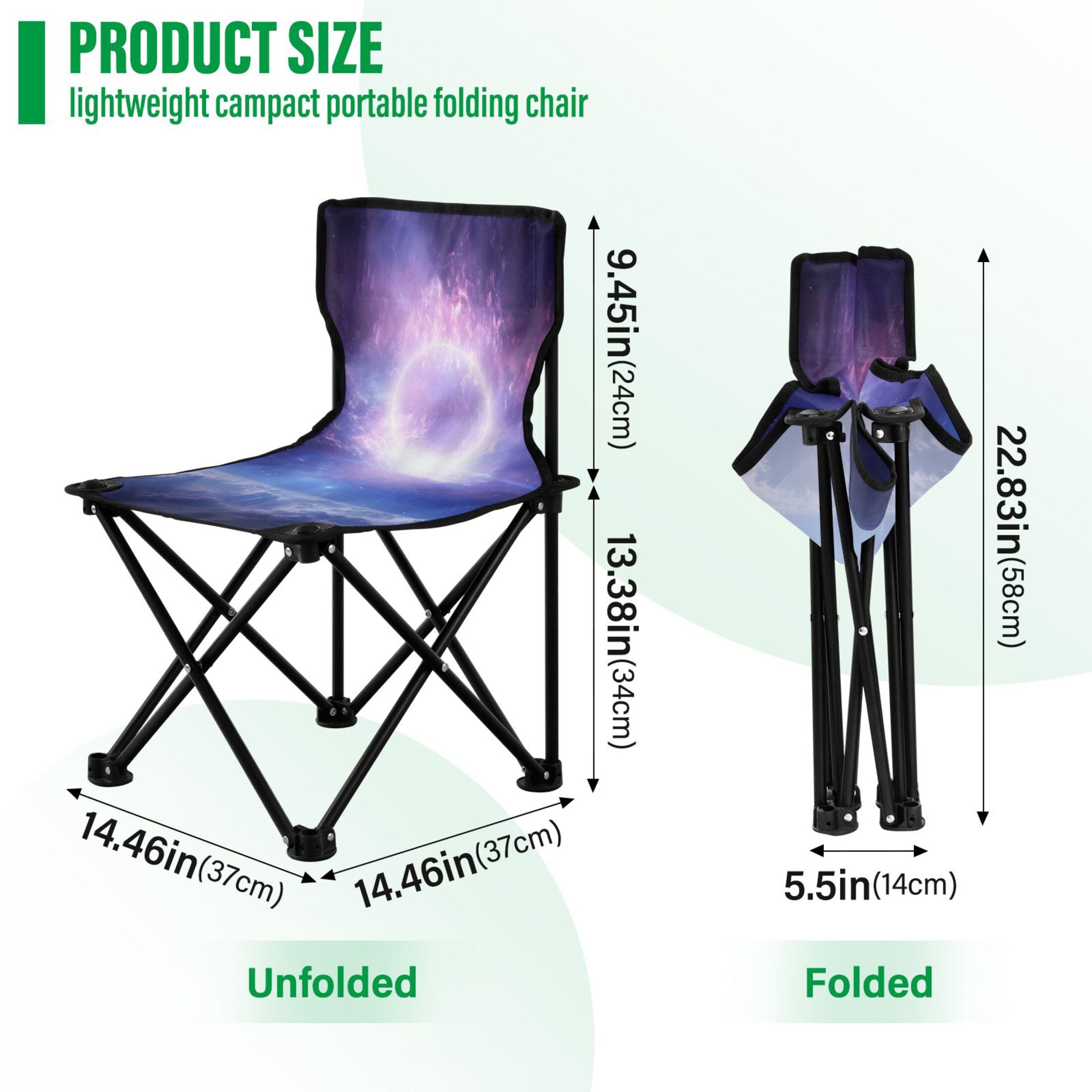 Portable Camping Chair with Carry Bag W80798