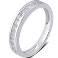 10K White Gold Princess Diamond Wedding Band J201316