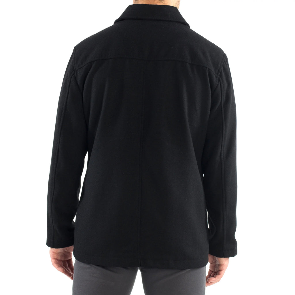 Wool Blend Barn Coat Cargo Pocket Jacket G27939