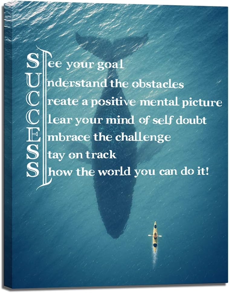 Large Inspirational Canvas Prints with Black Floater Frame J39210