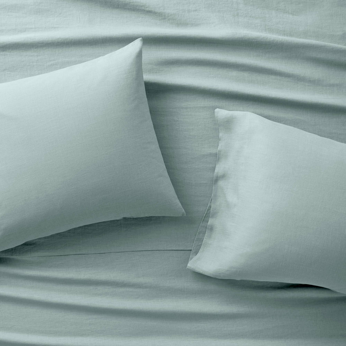 Sage Green Washed Hemp Solid Sheet Set A77600