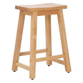 Solid Wood Saddle Bar Stool, Oak H351619