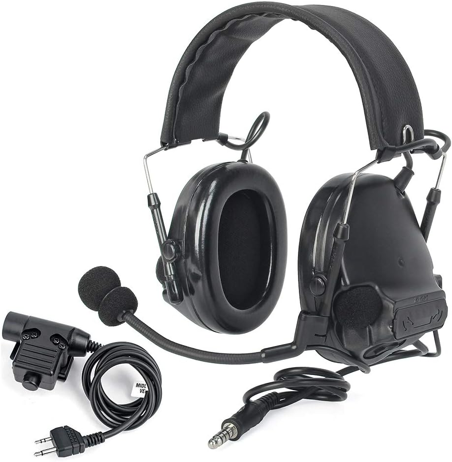 Tactical Headset with Push-to-Talk Noise Reduction Headphones Set Q334992
