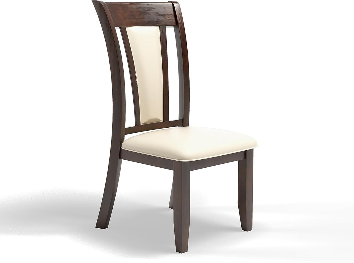 Dark Cherry Wood Padded Dining Chair (Set of 2) A31270