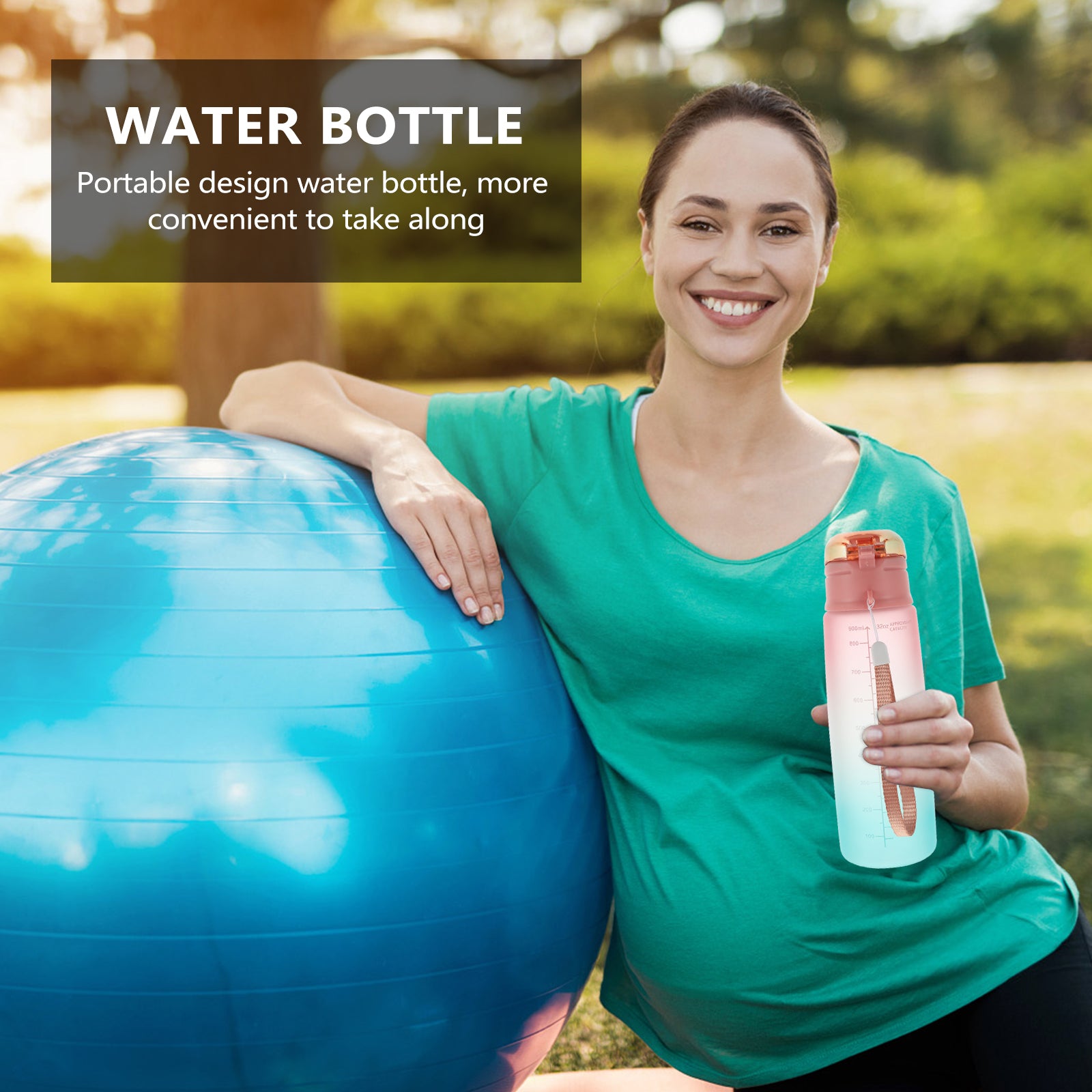 2 pcs Gradient Water Bottle L952