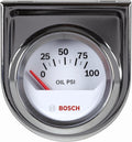 2" Electrical Oil Pressure Gauge White Dial Face Chrome Bezel Pack of 2 H2552