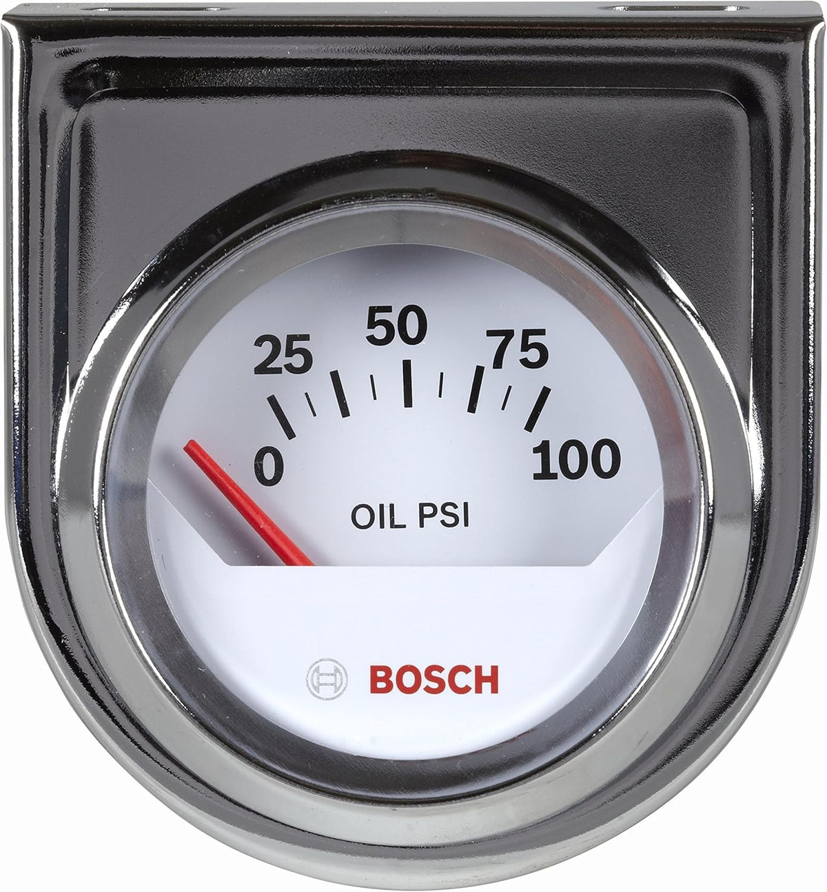 2" Electrical Oil Pressure Gauge White Dial Face Chrome Bezel Pack of 2 H2552
