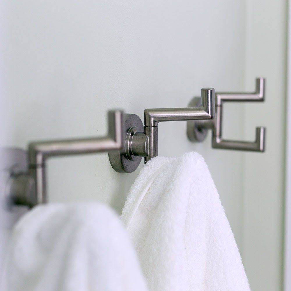 Brushed Nickel Double Robe Hook M966