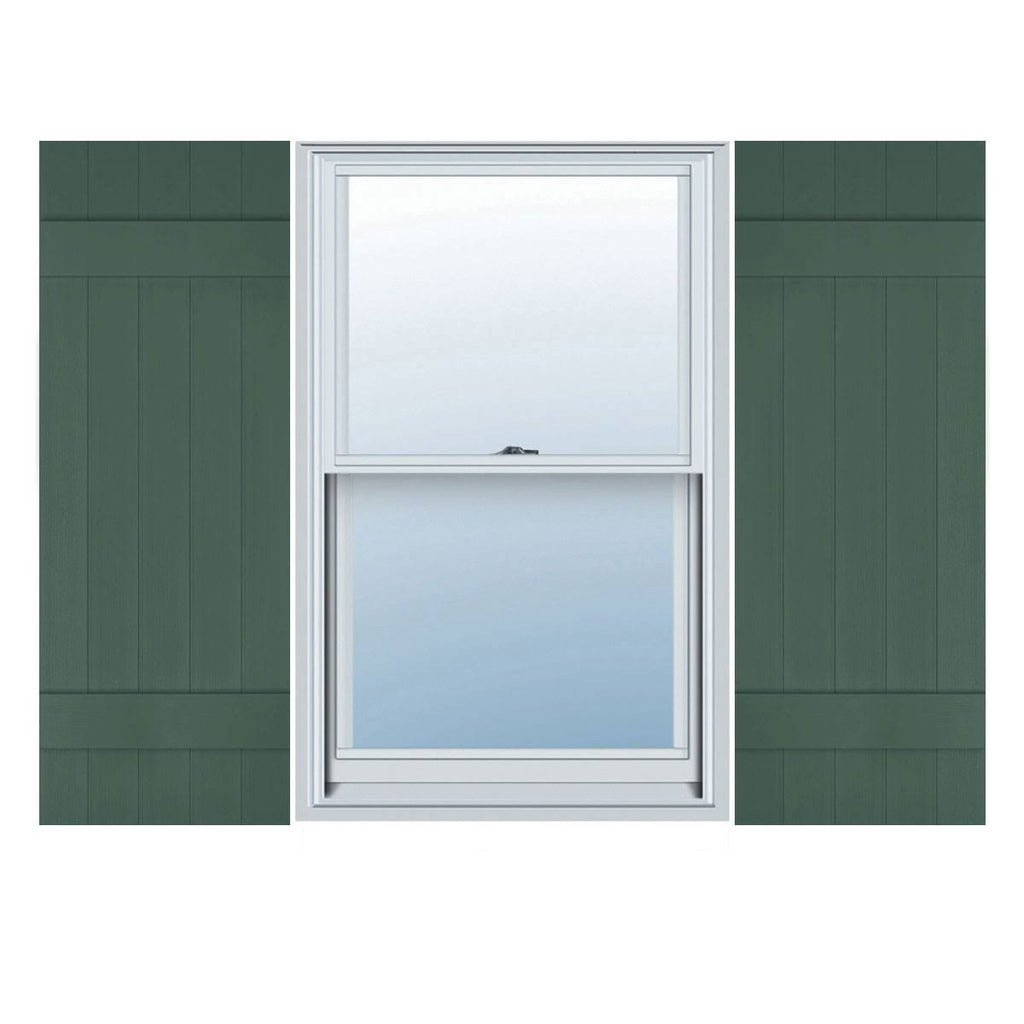 Forest Green Vinyl Board and Batten Shutters Pair O79252