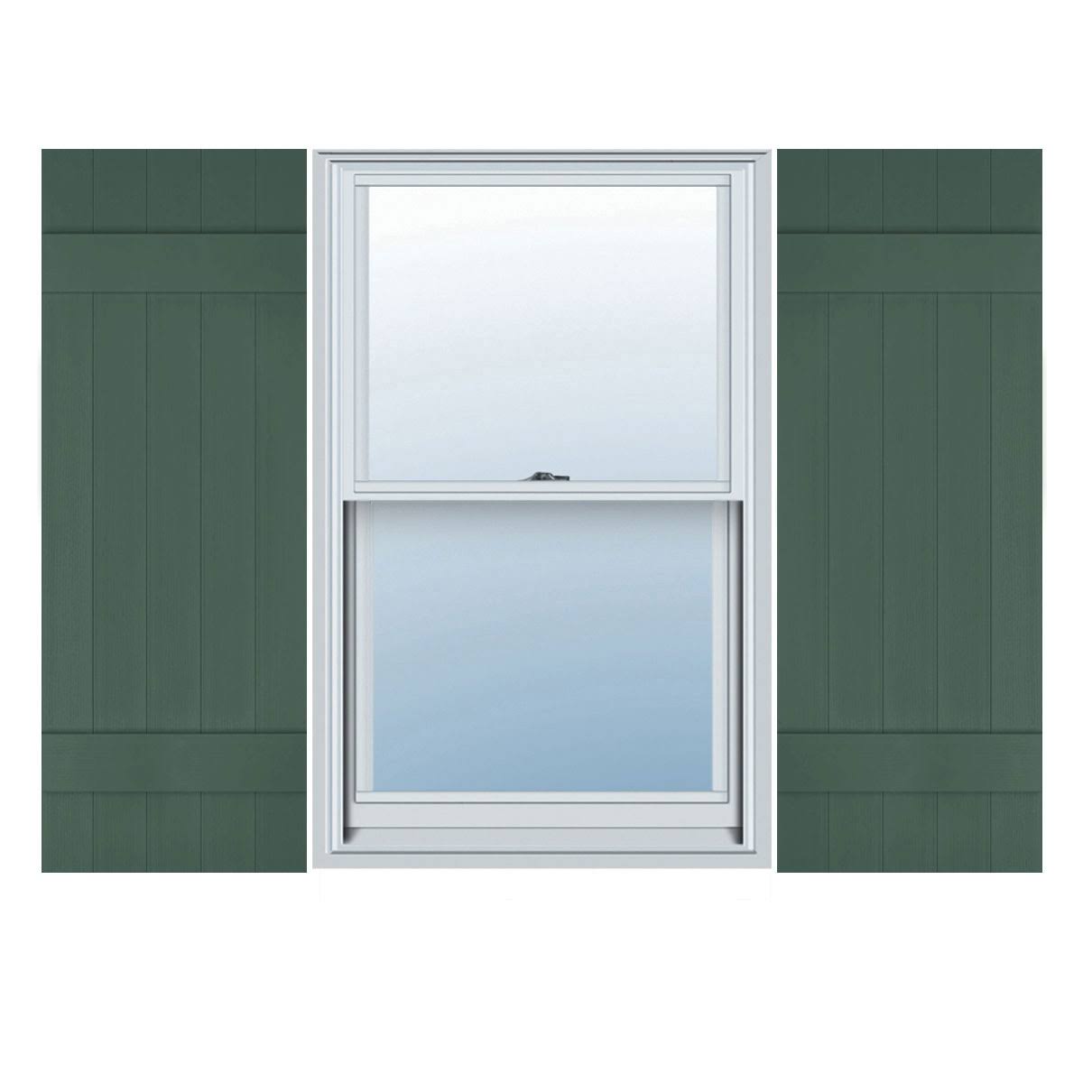 Forest Green Vinyl Board and Batten Shutters Pair O79252
