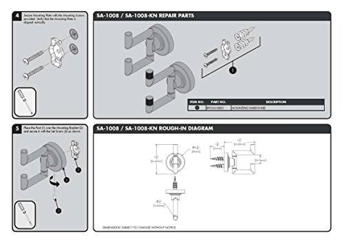 Brushed Nickel Double Robe Hook M966