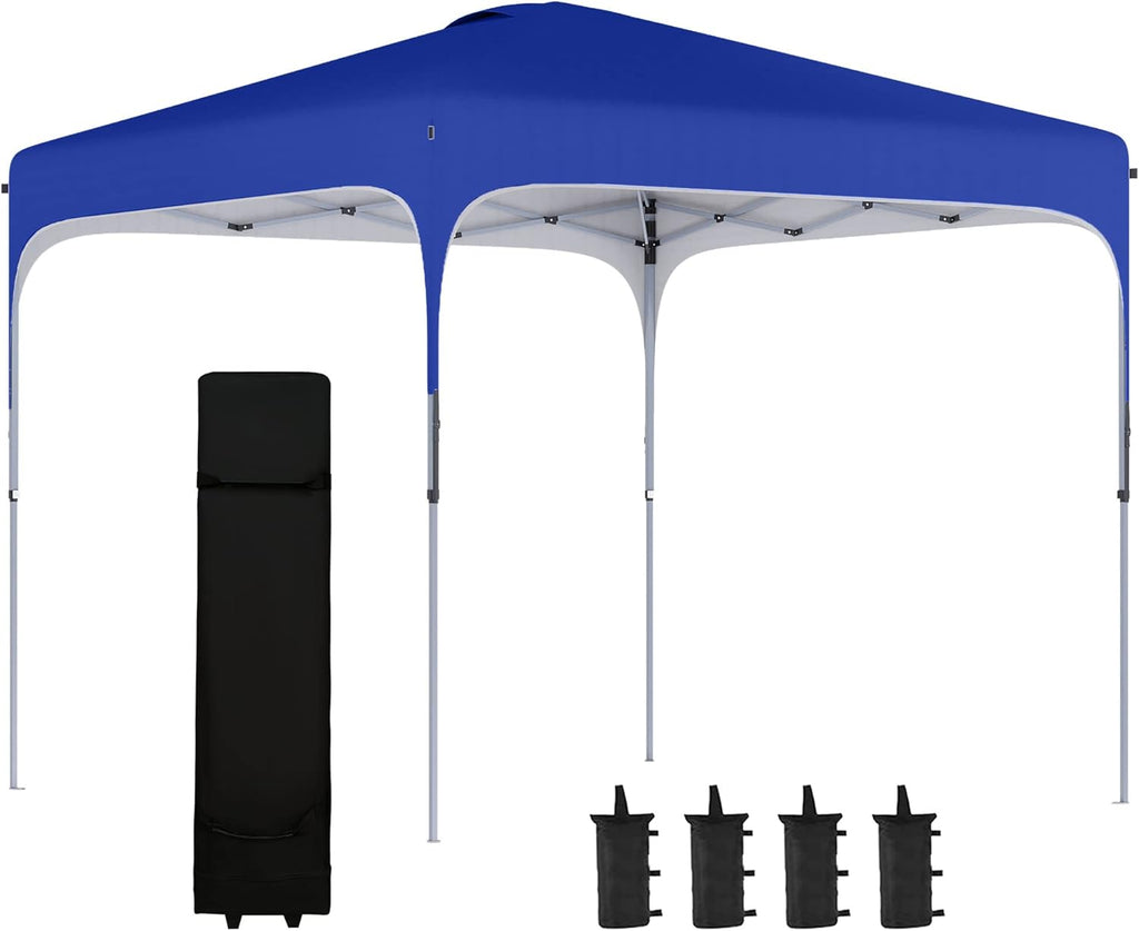 10' x 10' Pop Up Canopy Tent with Carry Bag and 4 Leg Weight Bags M62255