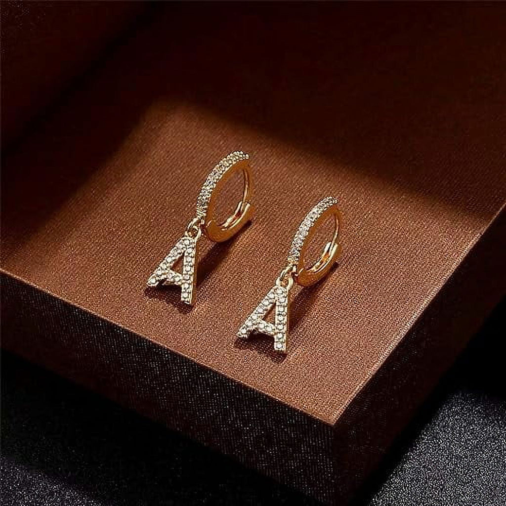 925 Sterling Silver Cubic Zirconia Hoop Earrings A964