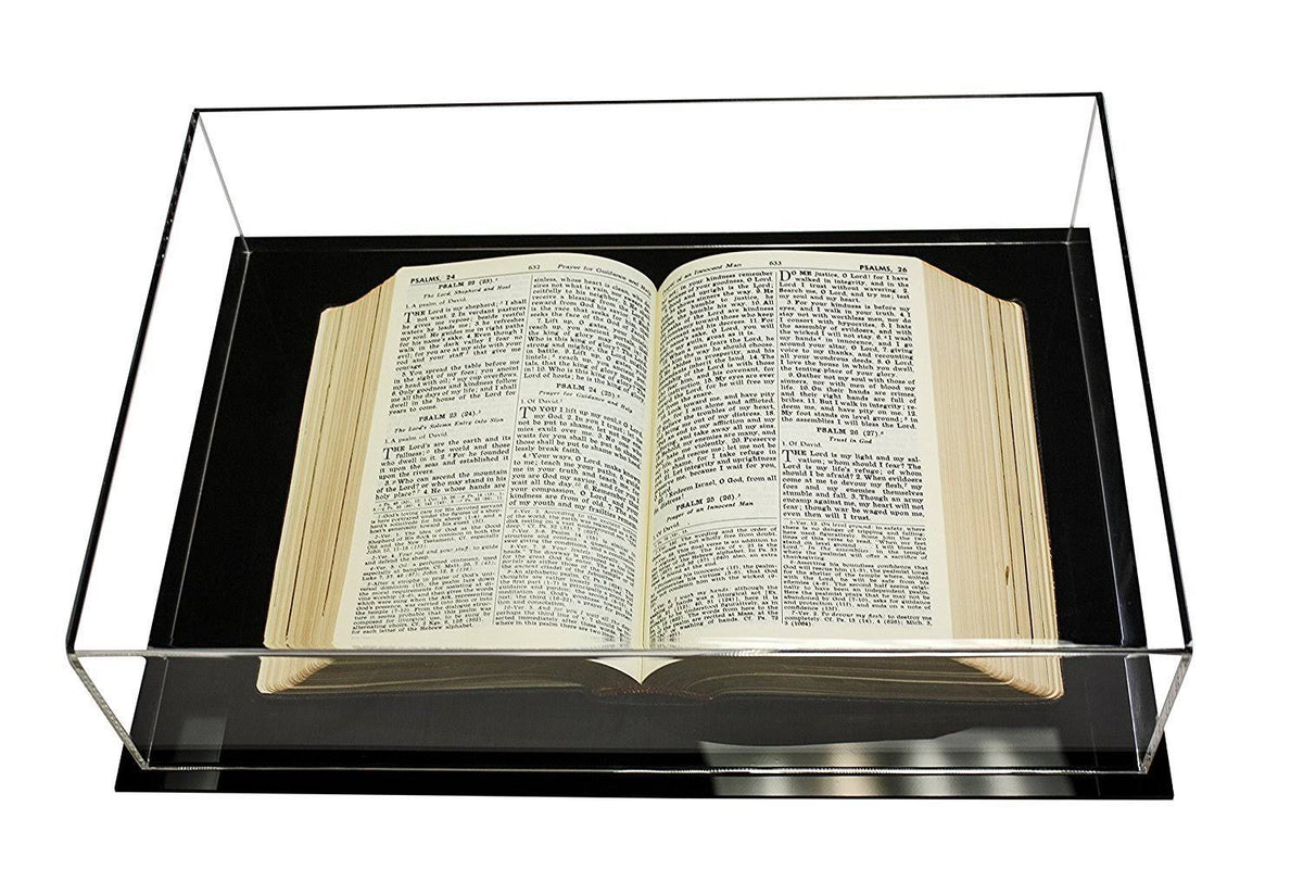 Clear Acrylic Book Display Case with Wall Mount I347025