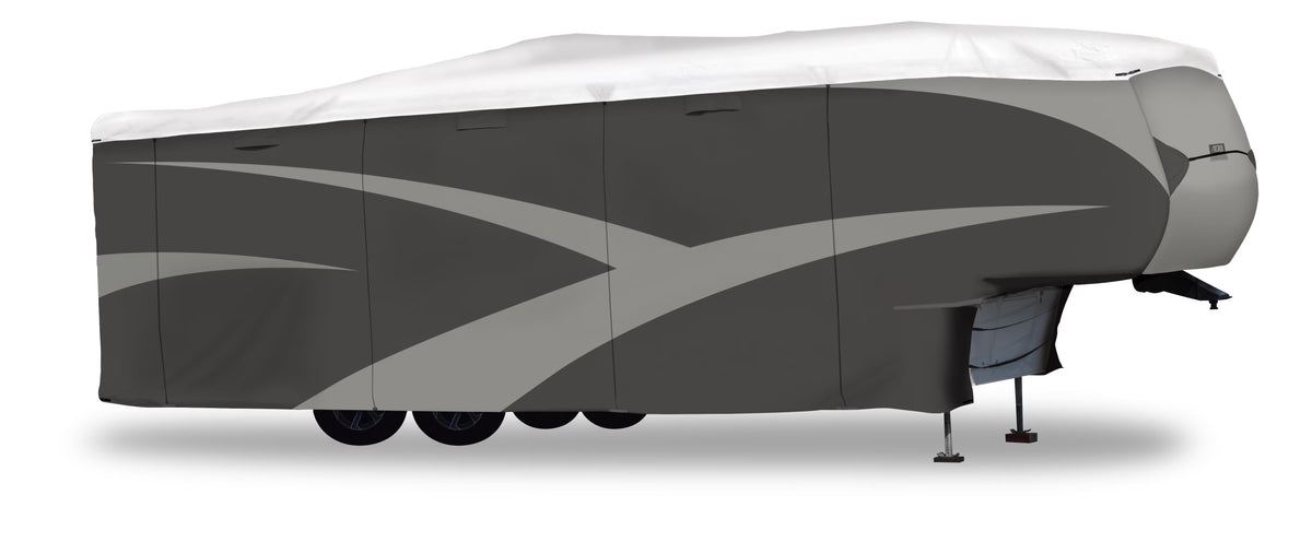 Gray/White Olefin Fifth Wheel Trailer Cover 40' 1" - 43' L139