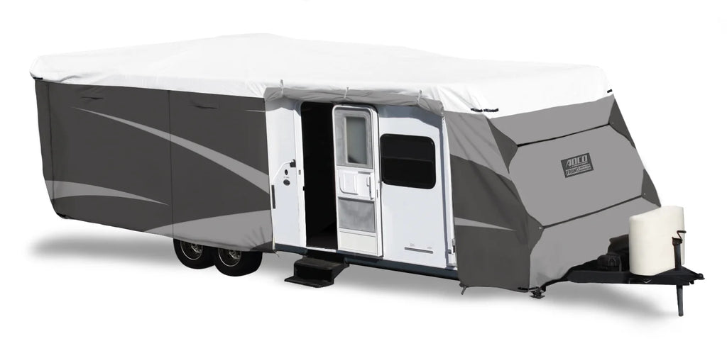Gray/White Olefin Travel Trailer Cover 24' 1" - 26' G2506