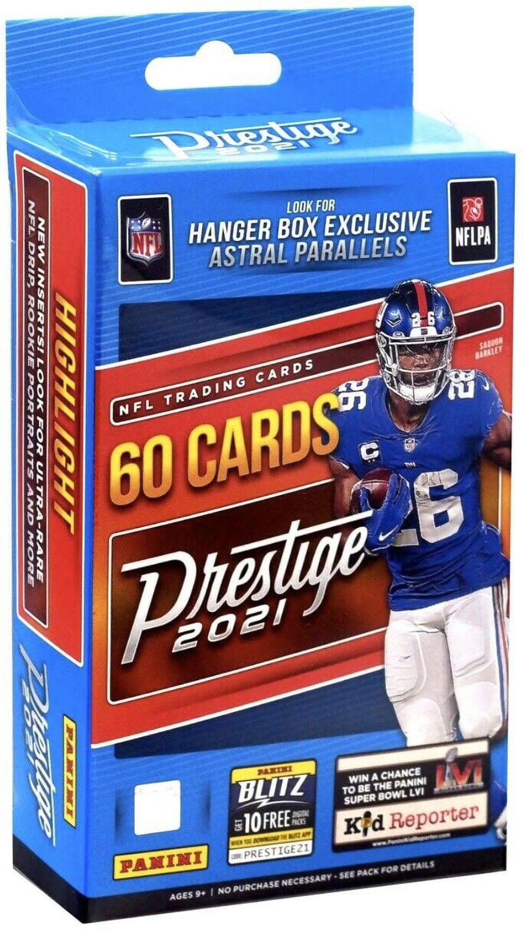 60 Cards NFL Football Trading Cards Hanger Box V3565